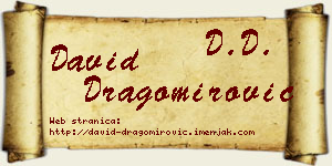 David Dragomirović vizit kartica